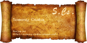 Somosy Csaba névjegykártya